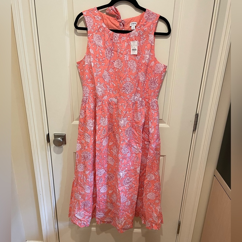NWT J. Crew Tie Neck Floral Midi Dress